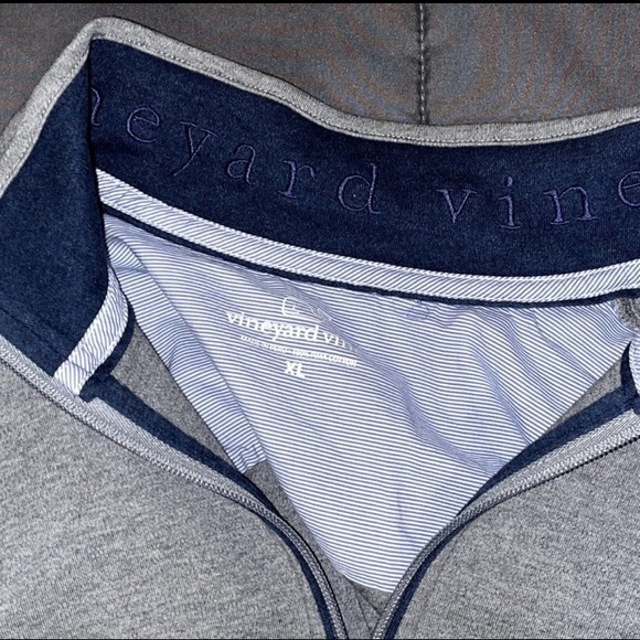 ✨ VINEYARD VINES ✨ Men’s Gray Saltwater 1/4 Zip Pullover Sz Extra Large - Picture 4 of 6